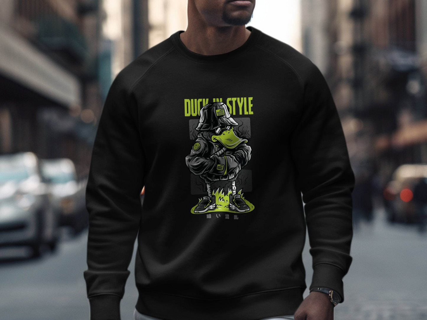 Duck in Style Cool Graphic Illustration Unisex Sweater - Design & Vybe