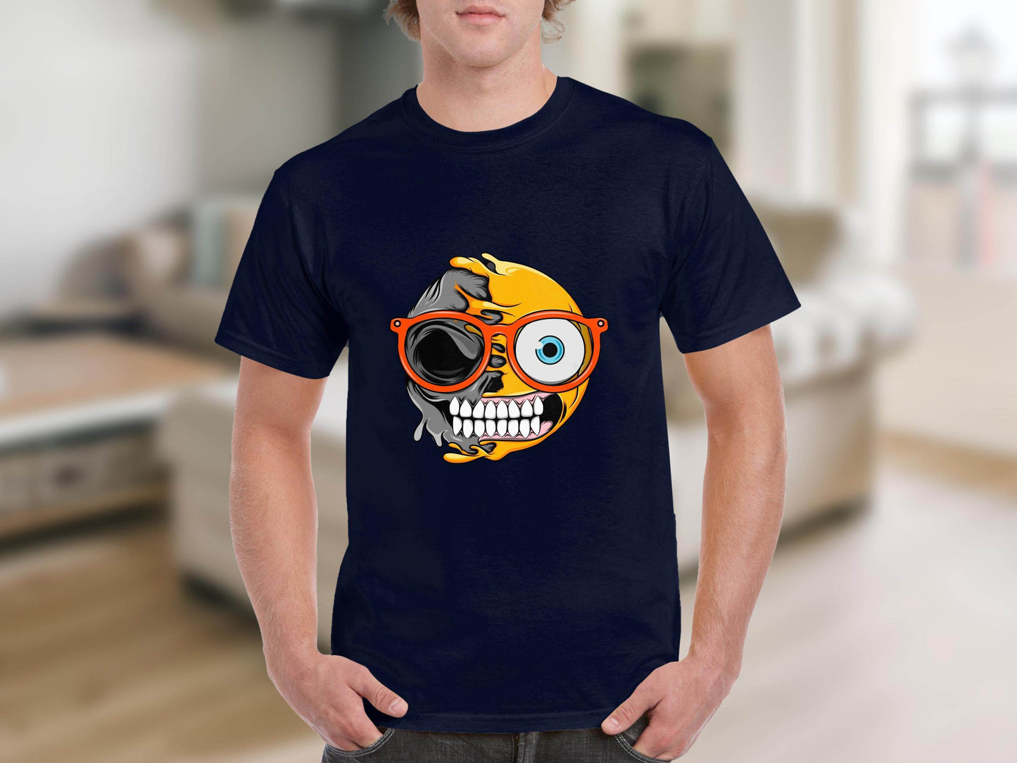 Quirky Twist Smiley Design Graphic T-Shirt - Design & Vybe