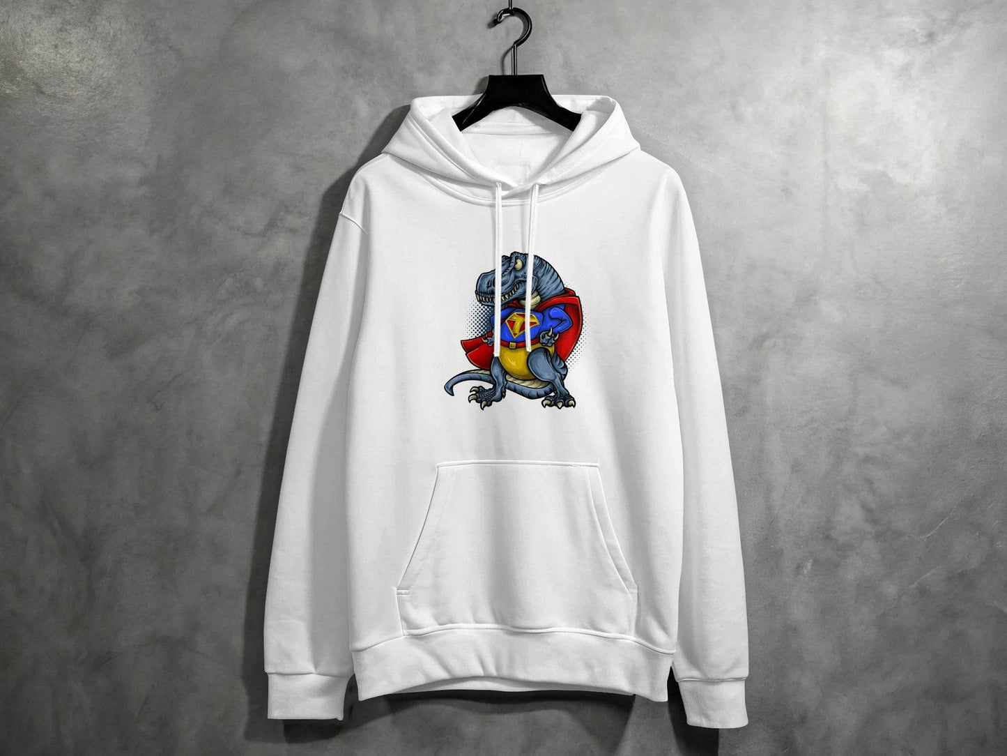 Superhero Dinosaur with Cap and Suit Design Hoodie - Design & Vybe