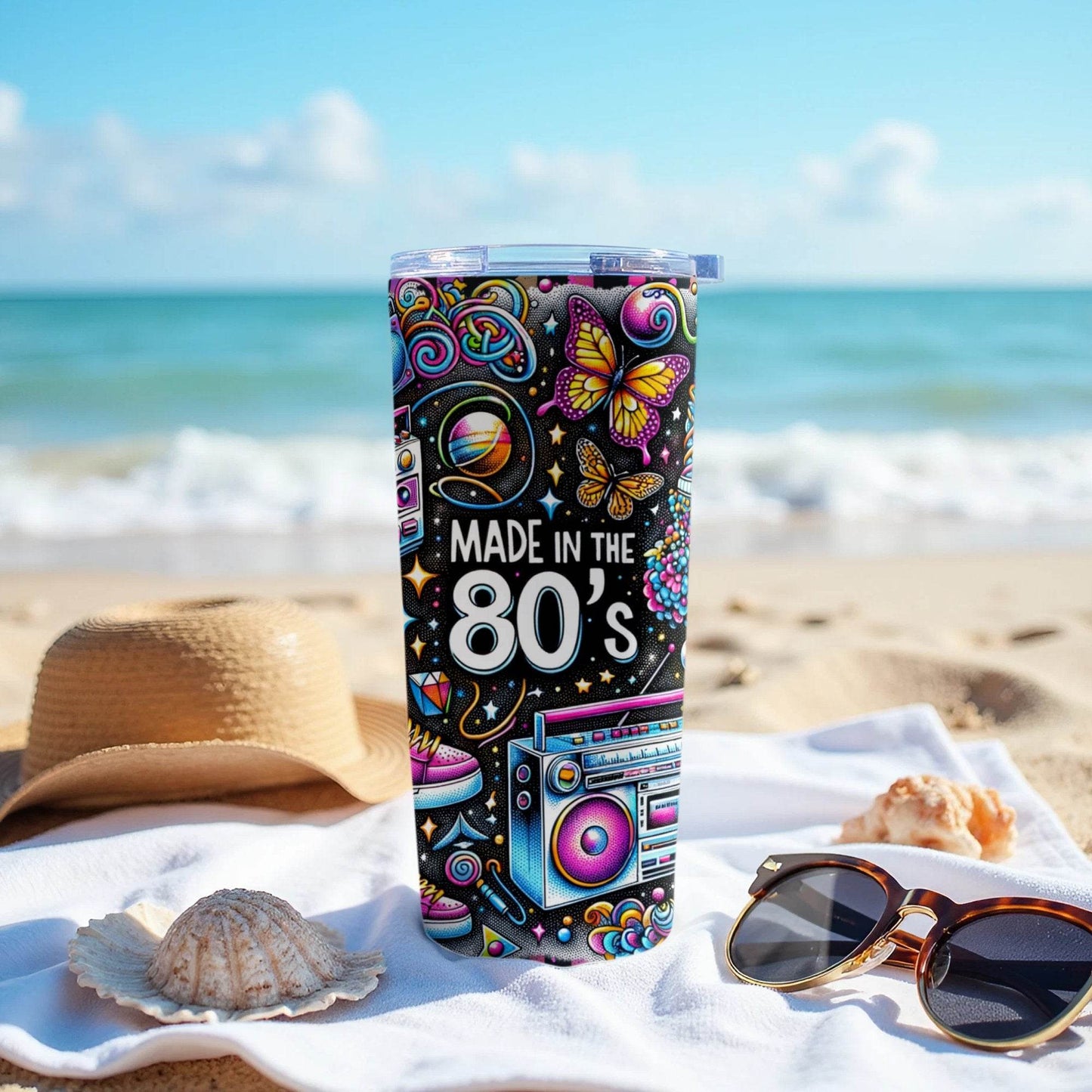 Made in the 80s Retro Aesthetic Design Funky Old School Style Tumbler - Design & Vybe