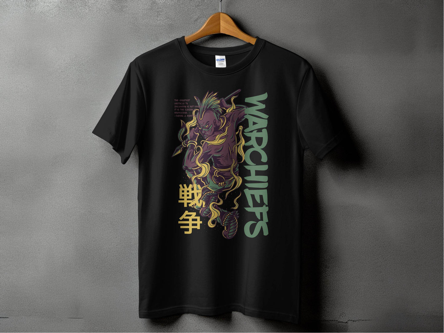 Warchiefs With Japanese Text Graphic Design T-Shirt - Design & Vybe
