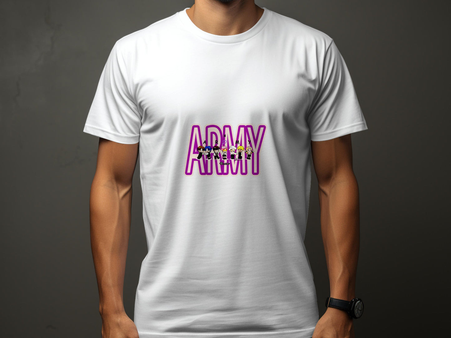 Stylish Army Graphic T-Shirt Casual Wear Product