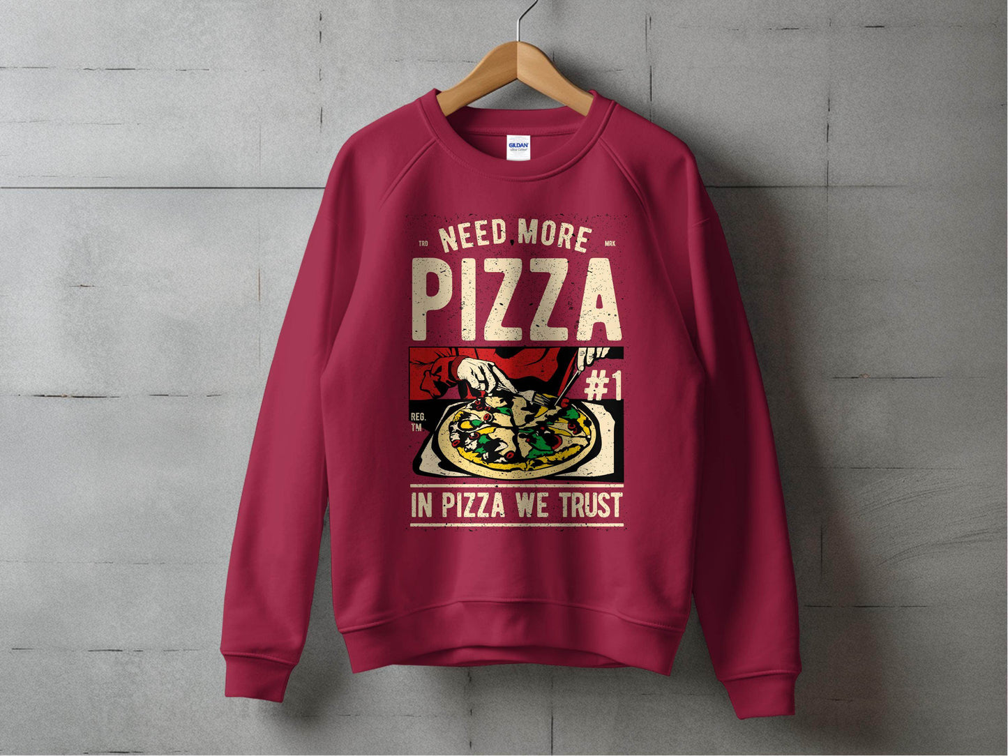 Need More Pizza In Pizza We Trust Sweater - Design & Vybe