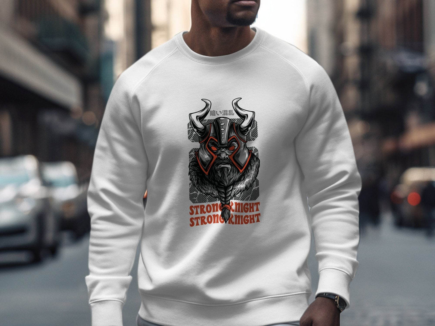 Strong Knight Samurai Graphic Funny Art Style Sweater - Design & Vybe
