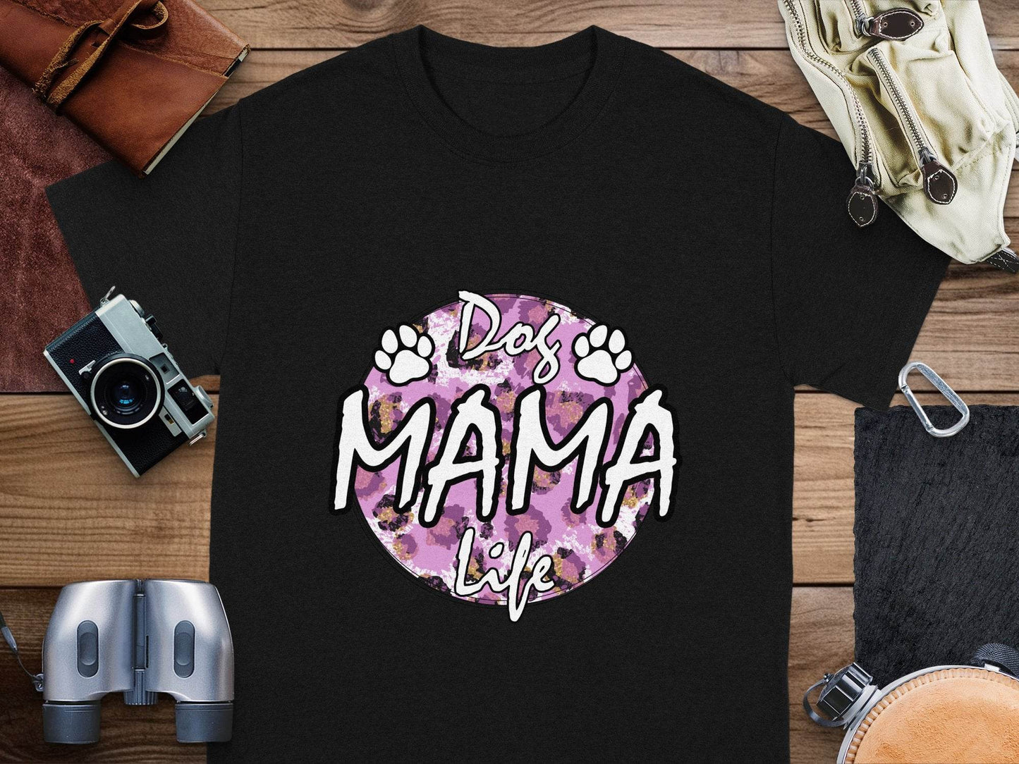 Dog Mama Life In Circle Graphic Unique Style T-Shirt - Design & Vybe