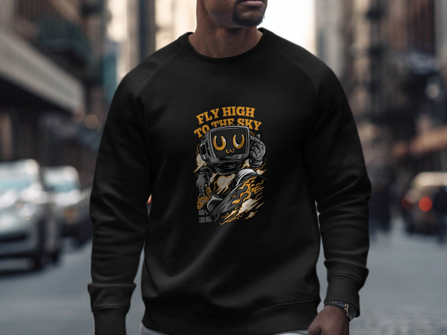 Fly High To The Sky Vintage Computer Ride Sweater - Design & Vybe