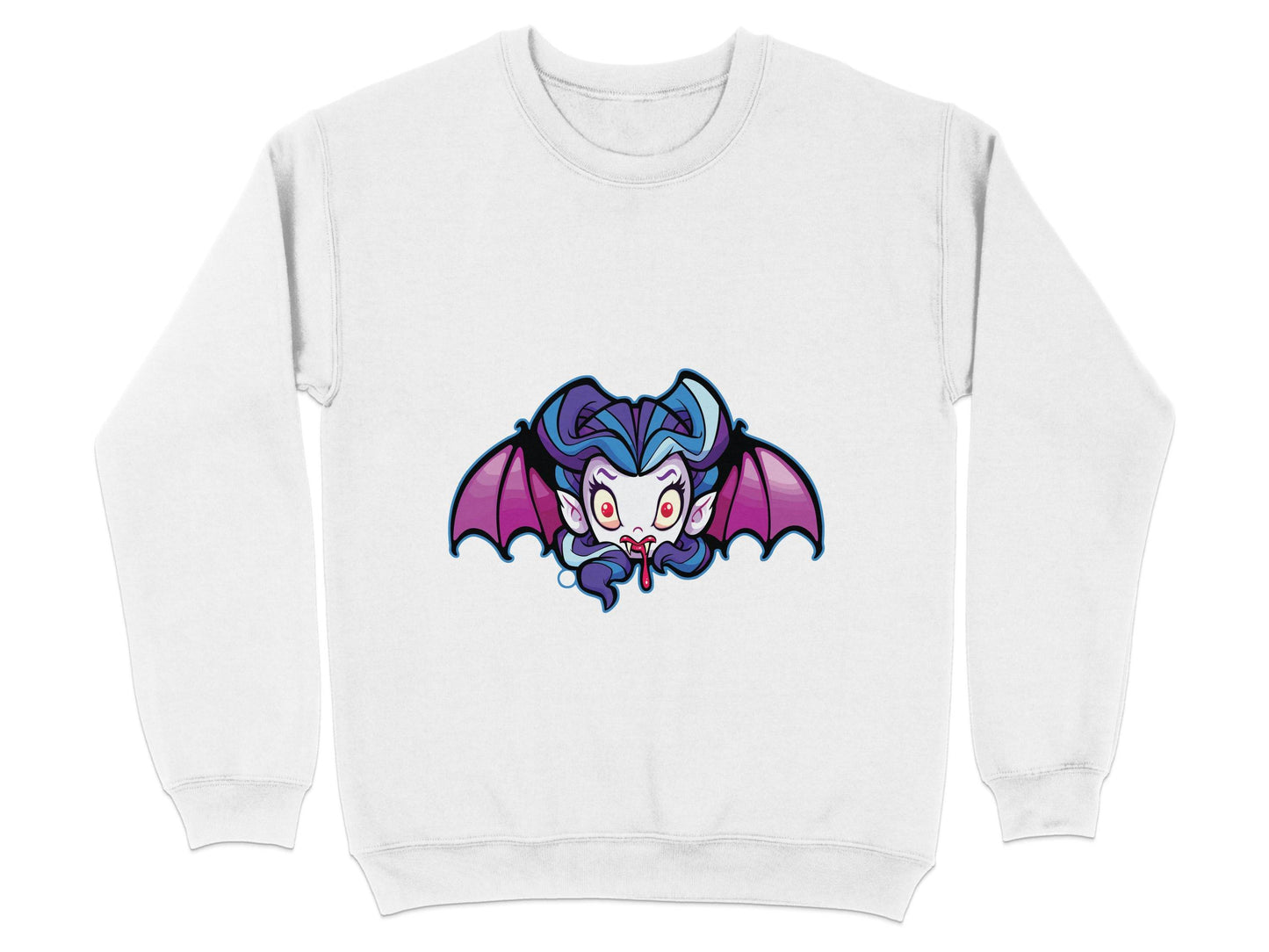 Cute Cartoon Vampire with Wings Graphic Sweater - Design & Vybe