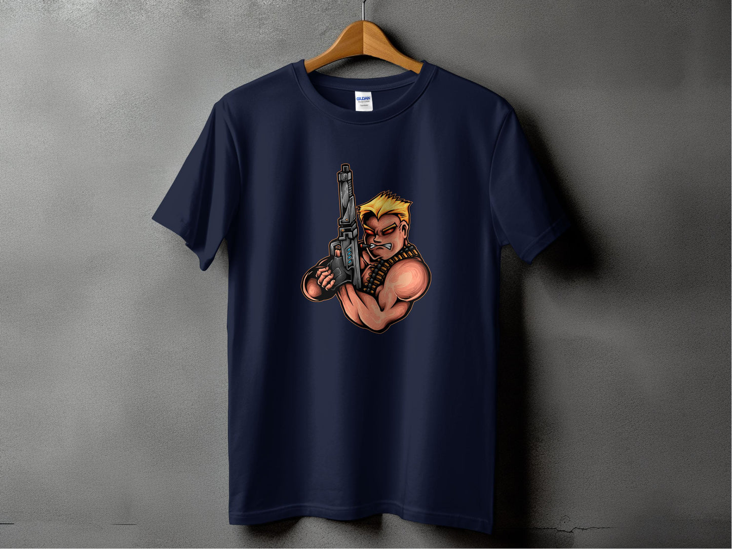 Action Hero Holding Weapon Graphic T-Shirt product