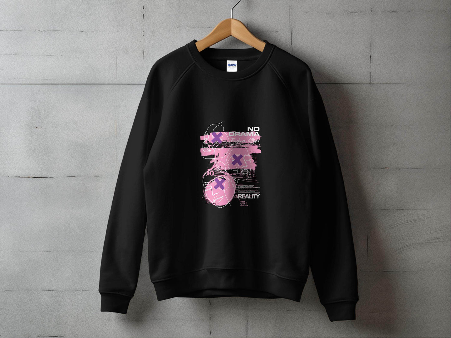 No Drama Fashion Style Reality Quote Abstract Sweater - Design & Vybe