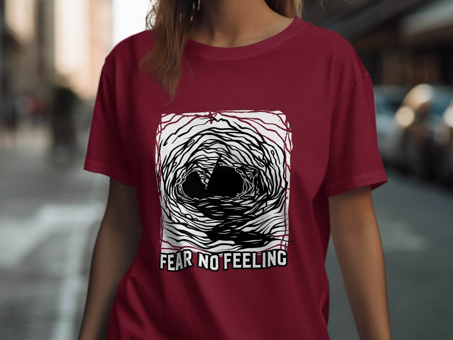 Fear No Feeling Artistic Graphic T-Shirt - Design & Vybe