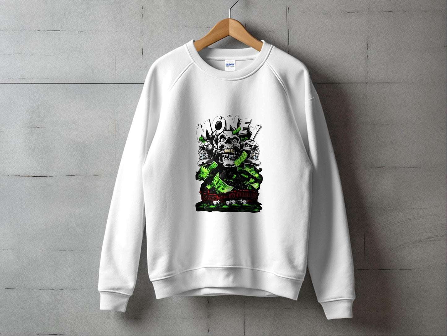 Watch The Money Pile Up Skull Casino Gambling Hoodie - Design & Vybe