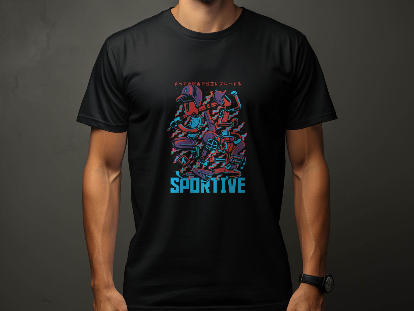 Sportive Characters Artistic Graphic Design Premium T-Shirt - Design & Vybe