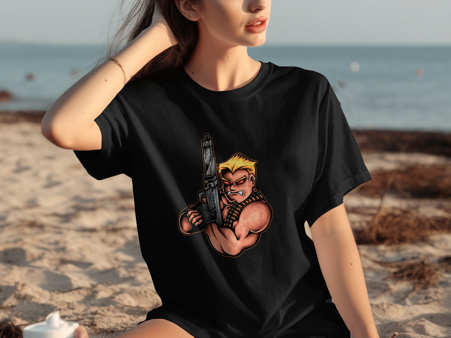 Fierce Blonde Warrior Graphic Tee Shirt product
