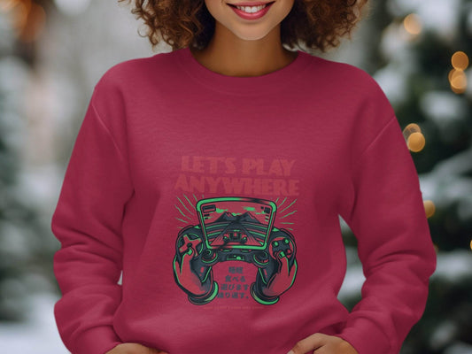 Let's Play Anywhere Retro Gamer Will Know It Sweater - Design & Vybe
