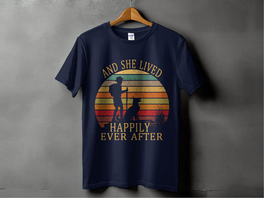 Hiking Dog And She Lived Happily Ever After T-Shirt - Design & Vybe