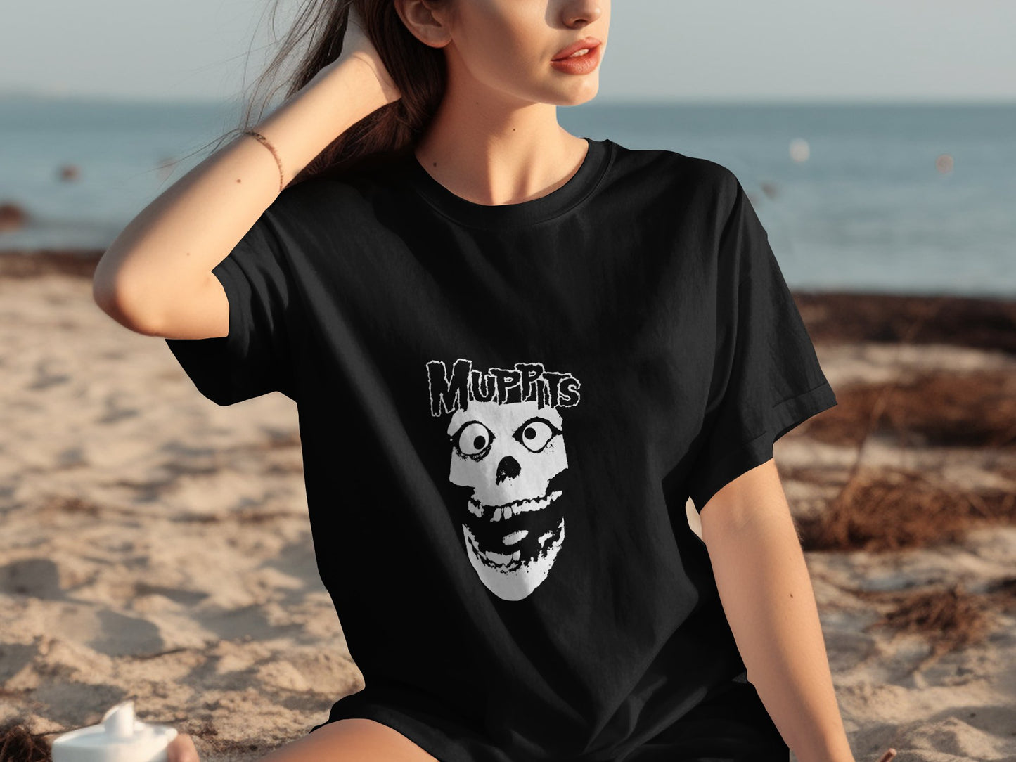 Iconic Misfits Skull Design Black T Shirt product type