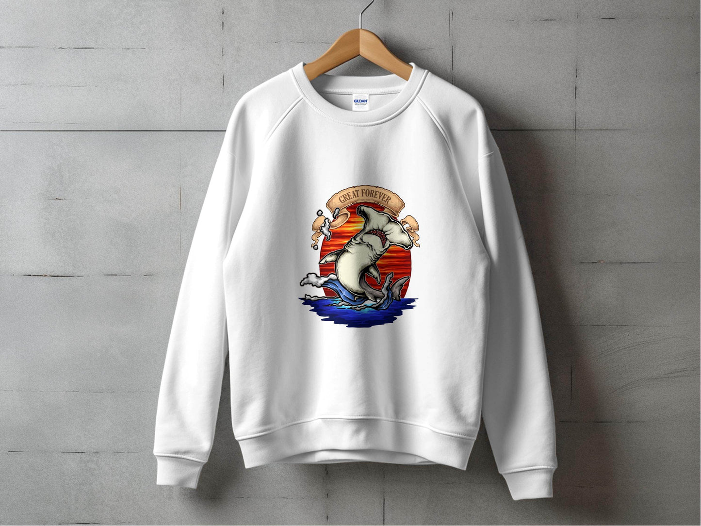 Hammerhead Shark Illustration Graphic Sweater - Design & Vybe