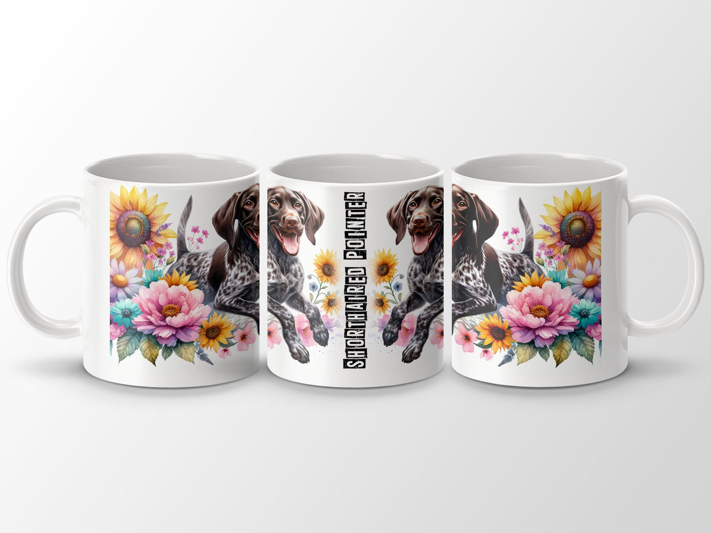 Shorthaired Pointer Floral Design Coffee Mug product type