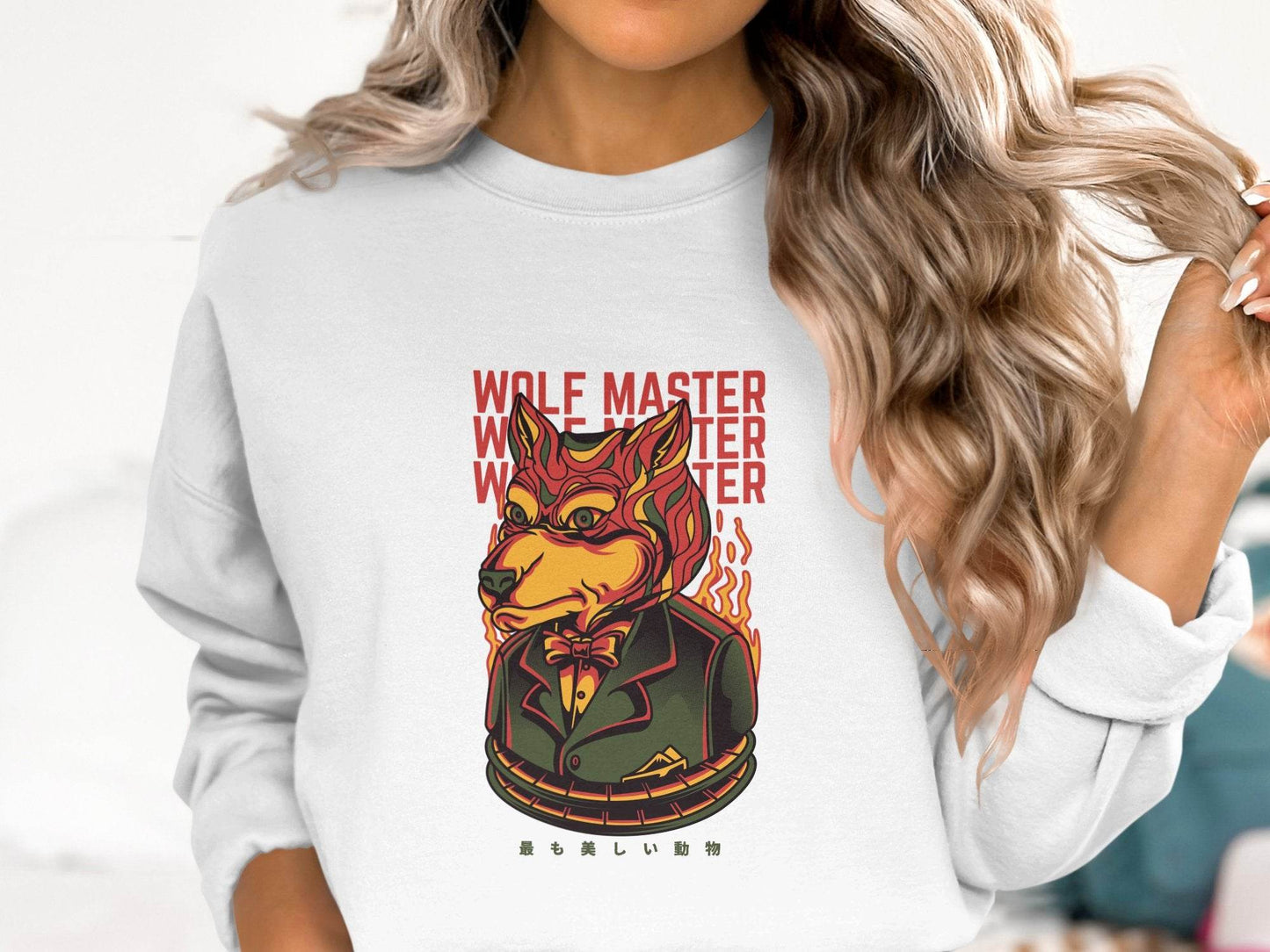 Wolf Master Illustration Artistic Apparel Design Sweater - Design & Vybe