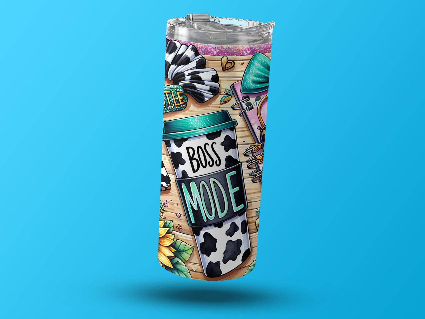 Cow Print Accessories with Boss Mode Style Gift For Entrepreneur Design Tumbler - Design & Vybe