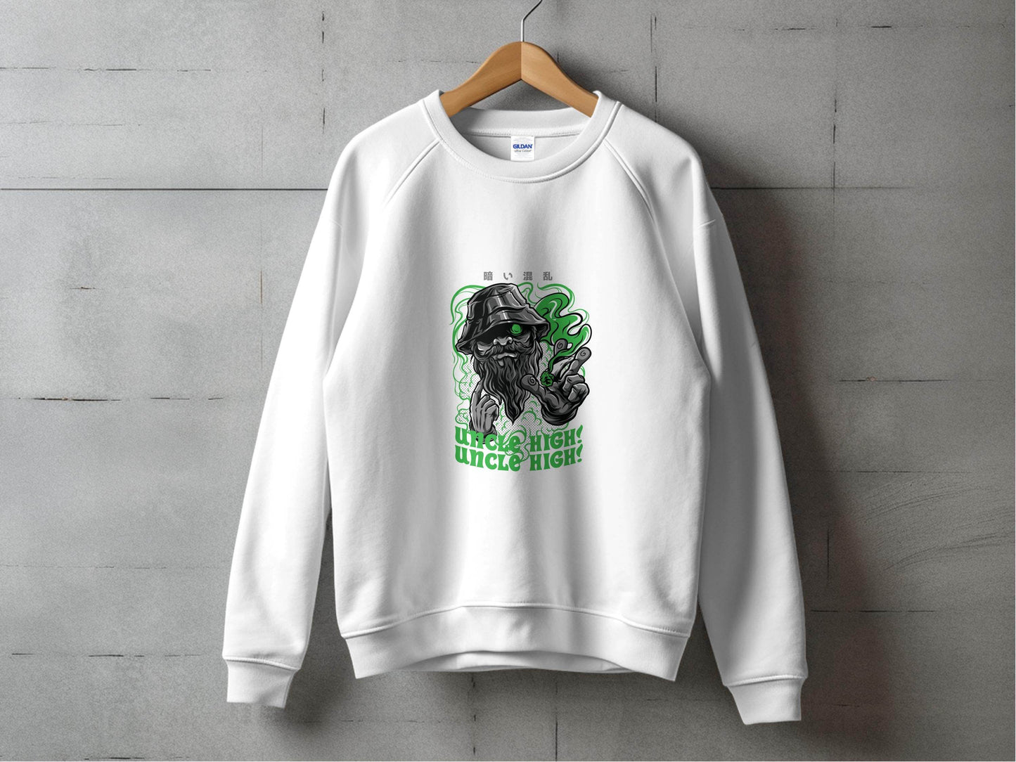 Uncle High Japanese Vector Art Sweater - Design & Vybe