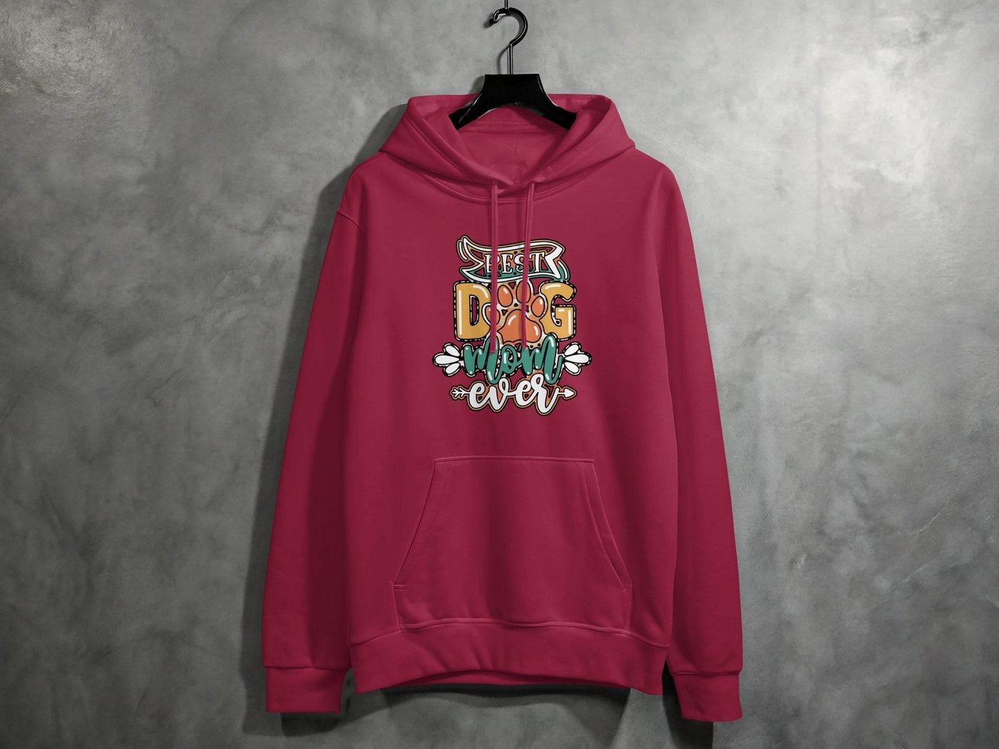 Best Dog Mom Ever Pet Paw Print Design Graphic Hoodie - Design & Vybe