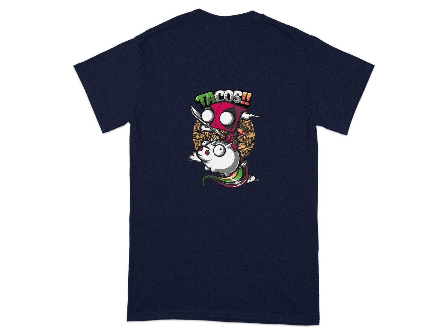 Tacos Deadpool on Unicorn Funny Character Design T-Shirt - Design & Vybe
