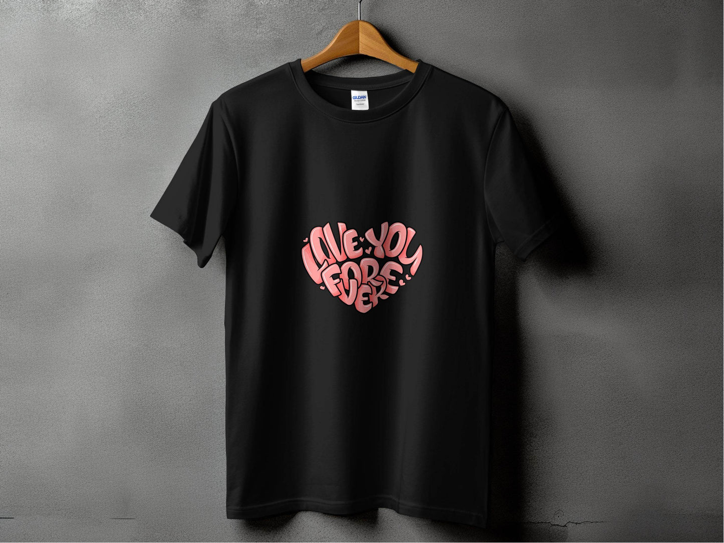 Love You Forever Heart Graphic Valentine's Day T-Shirt - Design & Vybe