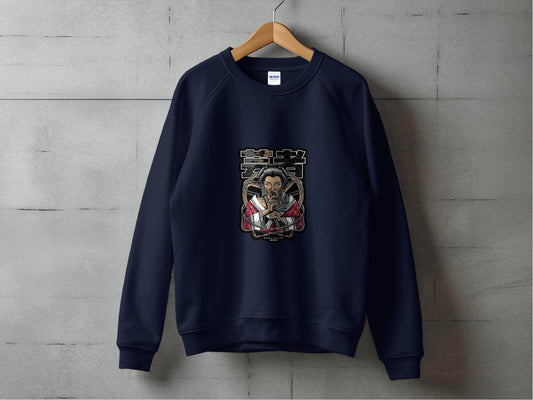 Japanese Geisha with Money Runs Vntns Hustle Print Sweater - Design & Vybe