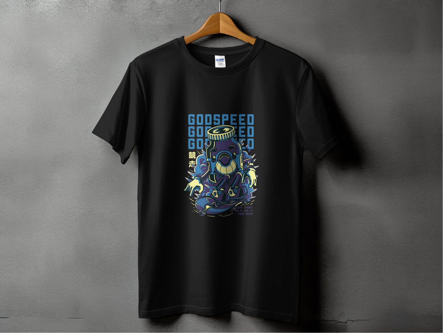 Godspeed Bottle With Skateboarding Graphic T-Shirt - Design & Vybe