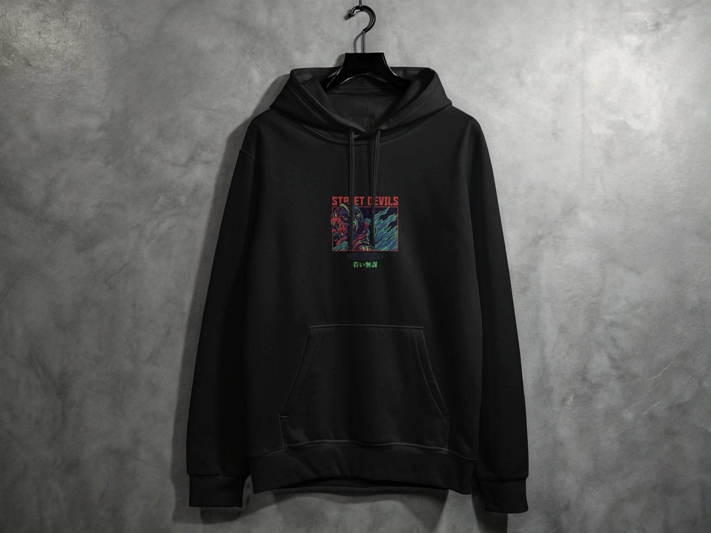 Street Devils Design Graphic Headphone Devil Art Hoodie - Design & Vybe