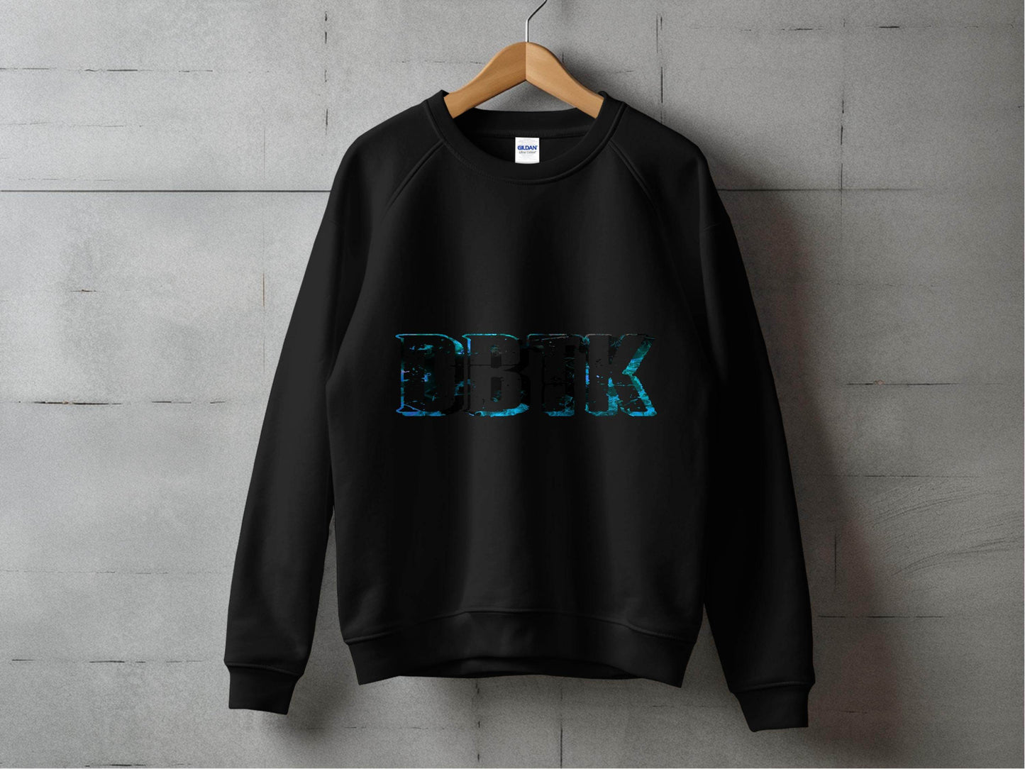Blue Floral DBCK Letters Artistic Design Sweater - Design & Vybe