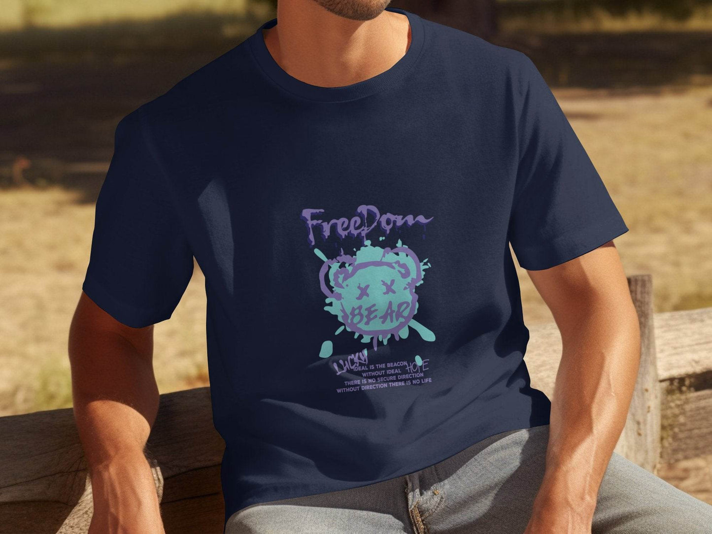 Freedom Lucky Bear Ideal is the Beacon Graphic T-Shirt - Design & Vybe