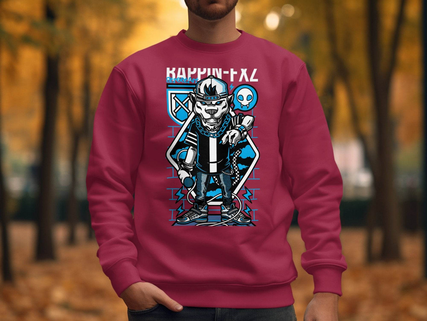 Street Art Urban Panther DJ Design Illustration Sweater - Design & Vybe