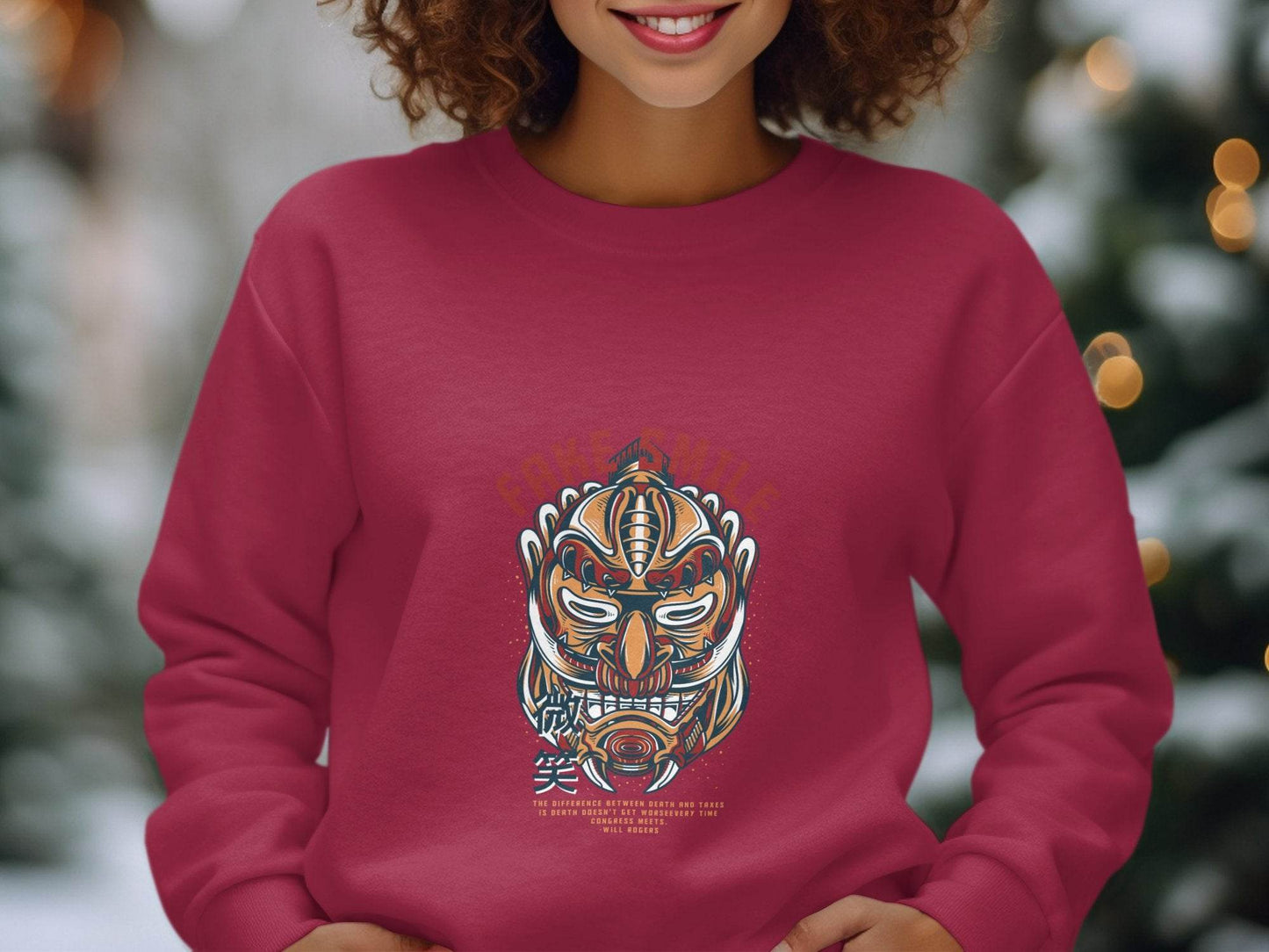 Fake Smile Graphic Illustration Design for Unisex Sweater - Design & Vybe