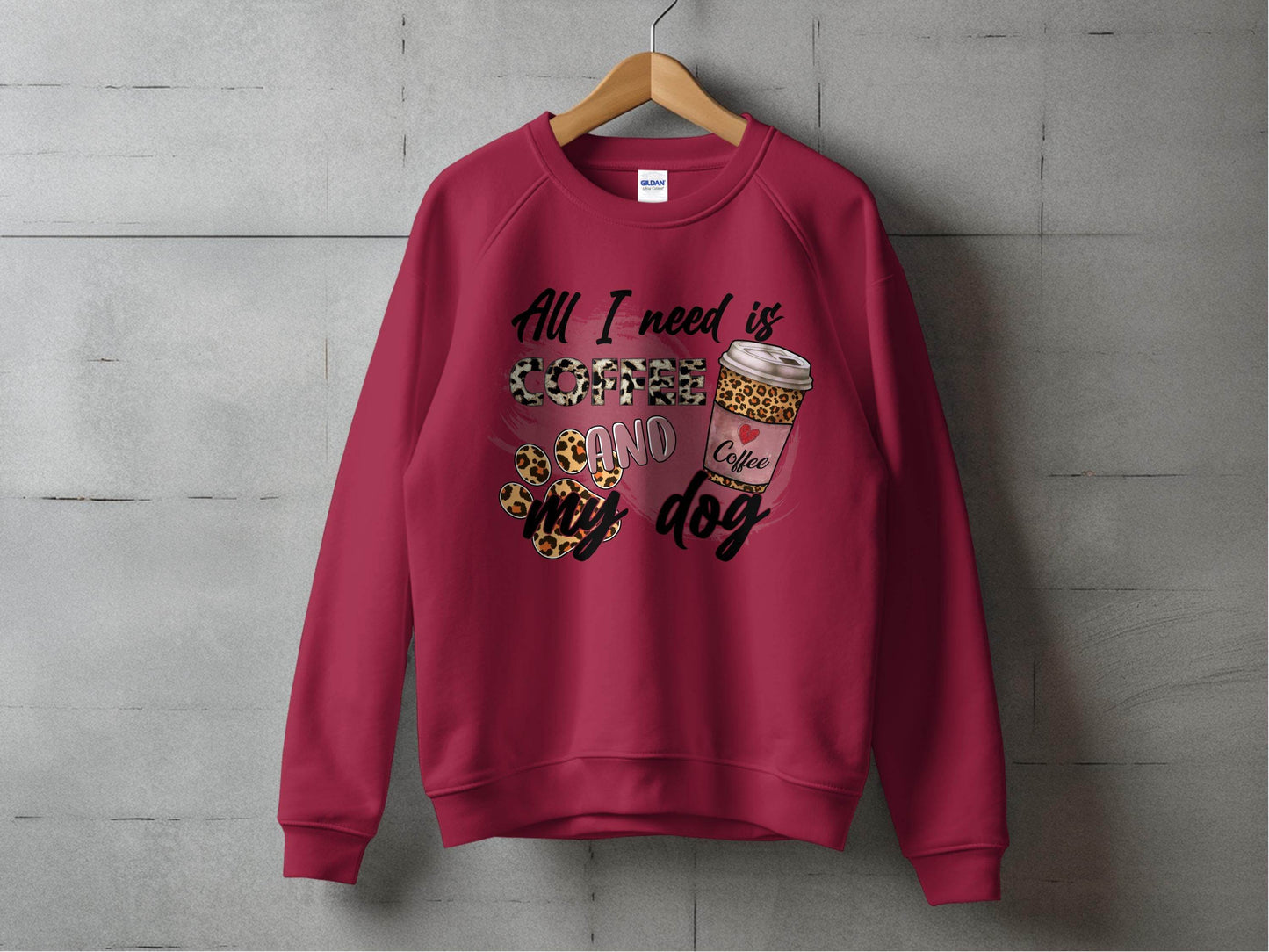All I Need Is Coffee And My Dog Lovely Coffee Sweater - Design & Vybe
