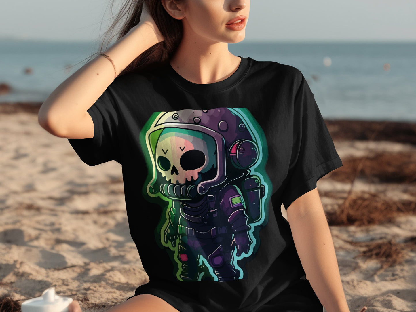 Skull Astronaut Graphic Design T-Shirt product type