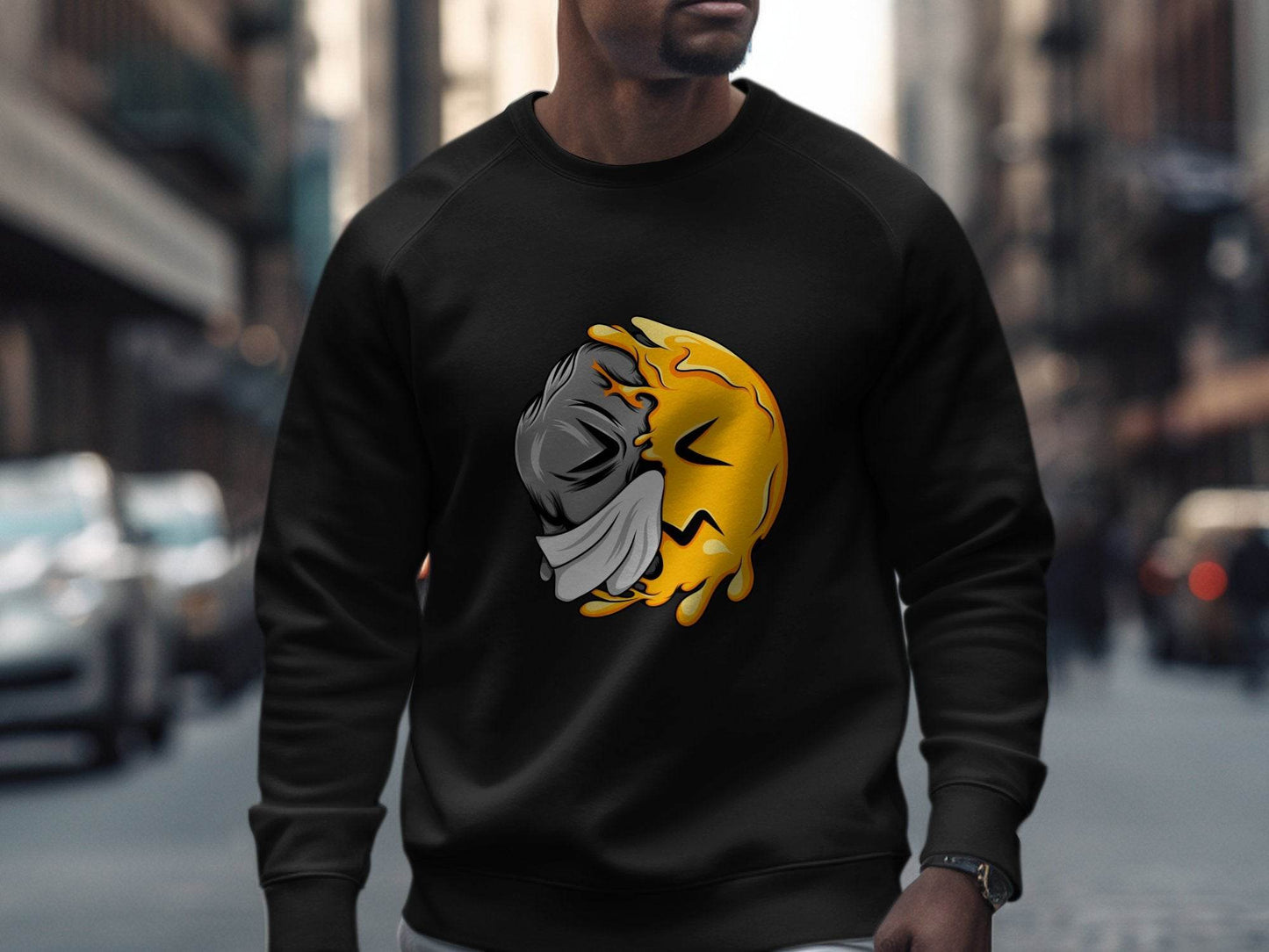 Abstract Art Smiley Design Graphic Sweater - Design & Vybe
