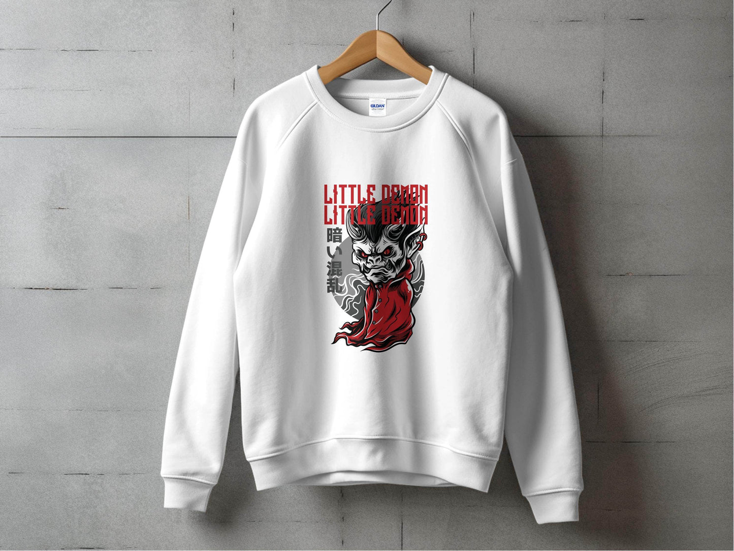 Little Demon Graphic Japanese Art Style Sweater - Design & Vybe