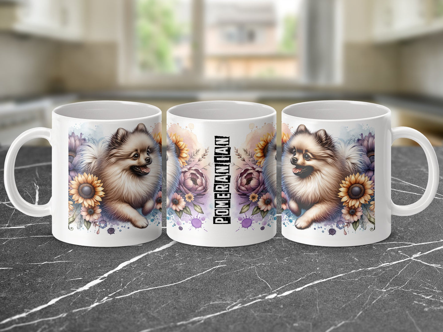 Adorable Pomeranian Dog Artwork Mug Product Type