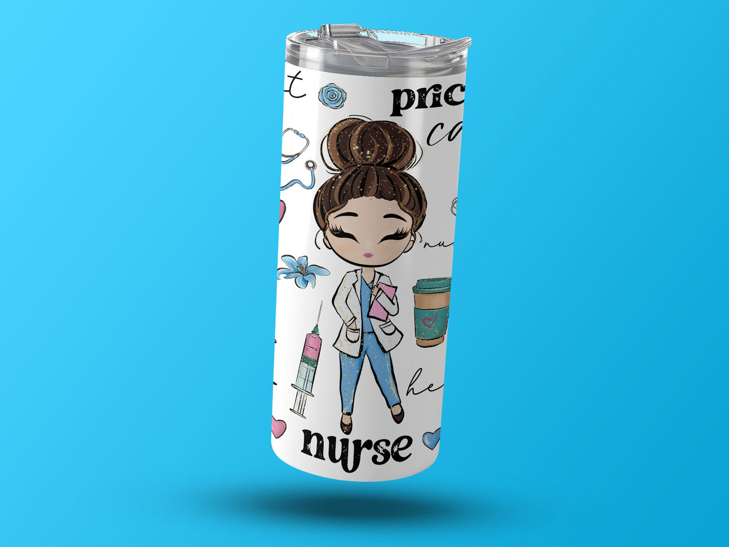Cute Nurse Cartoon Design Insulated Tumbler product type