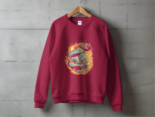 Burning Undead Creature in Flames Graphic Design Sweater - Design & Vybe