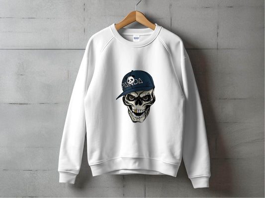 Grim Panda Skeleton on a Dark BaseBall Hat Artwork Sweater - Design & Vybe