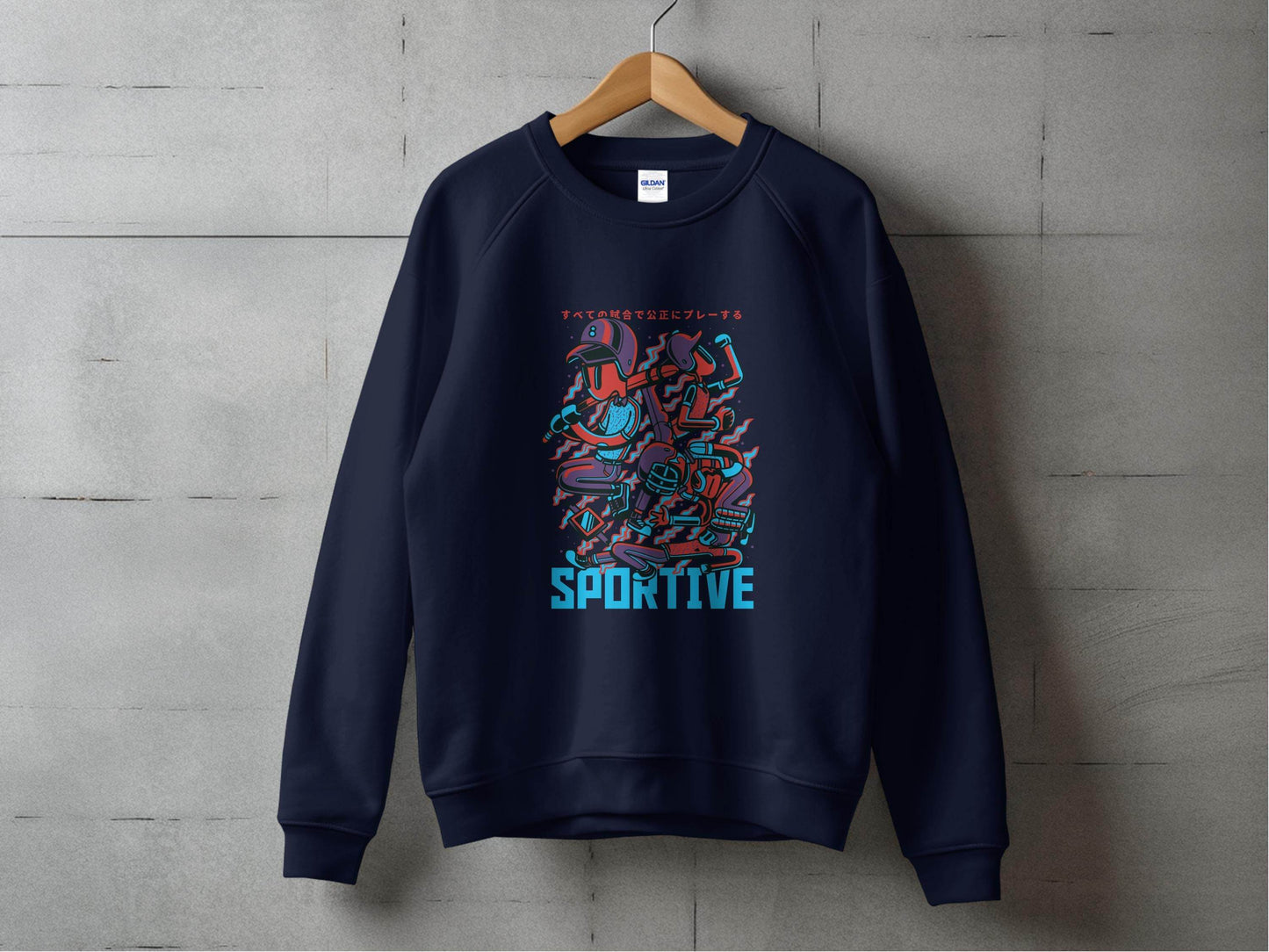 Sportive Characters Artistic Graphic Design Premium Sweater - Design & Vybe