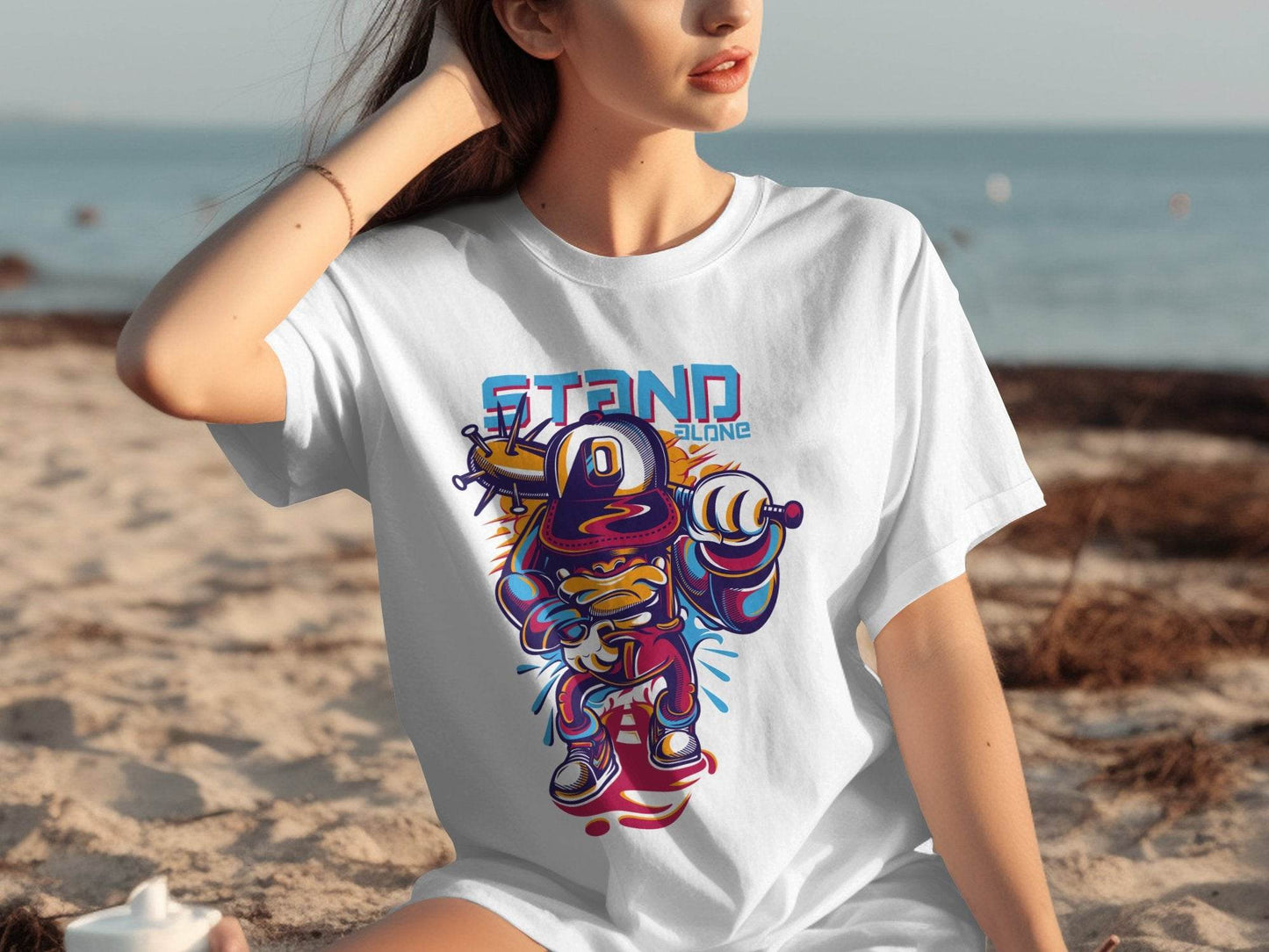 Stand Alone Cartoon Character Illustration Graphic T-Shirt - Design & Vybe