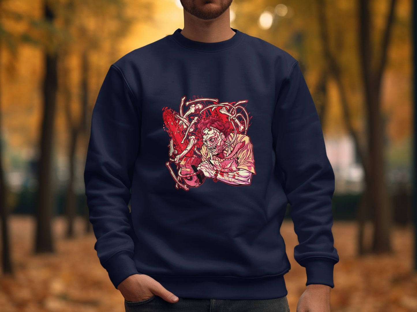 Horror Themed Demon Fighting Scene Sweatshirt product