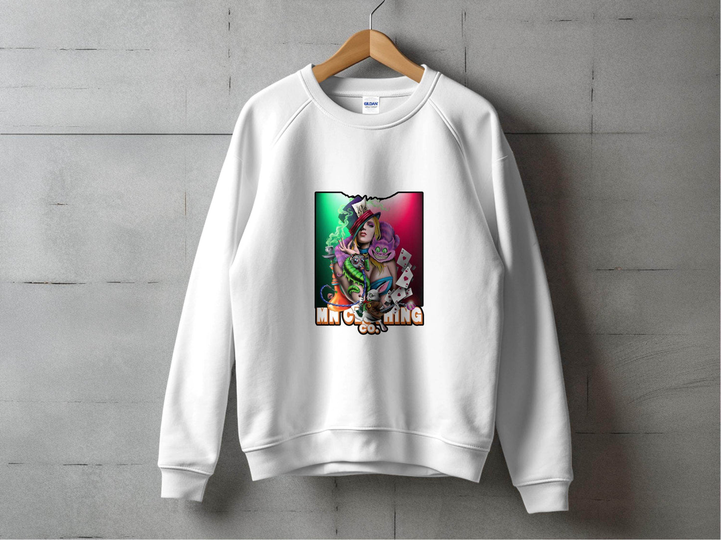 A Trip to Wonderland Mad Hatter Graphic Sweater - Design & Vybe