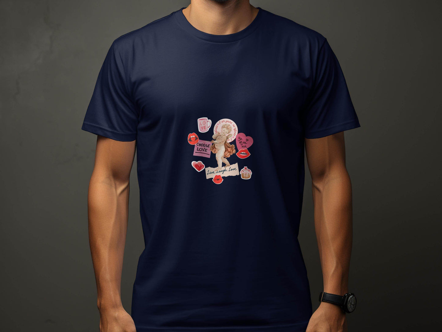Cupid with Love and Valentine's Day Elements T-Shirt - Design & Vybe