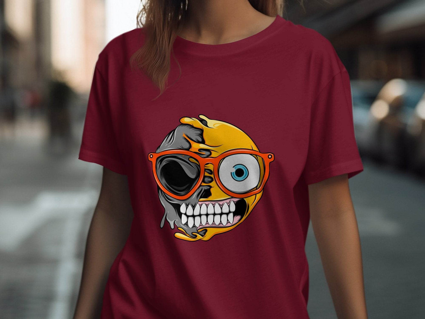 Quirky Twist Smiley Design Graphic T-Shirt - Design & Vybe