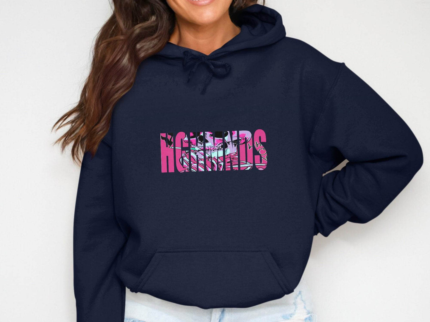 Pink Hounds Graphic Skeleton Print Hoodie - Design & Vybe